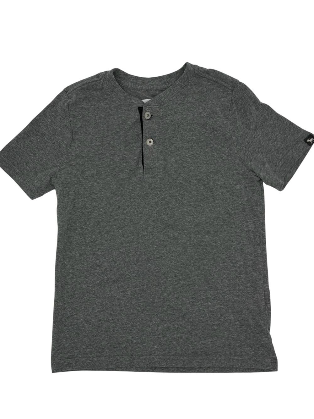 Abercrombie Kids Gray Henley T-Shirt Size 7/8 Short Sleeve Soft Casual Tee